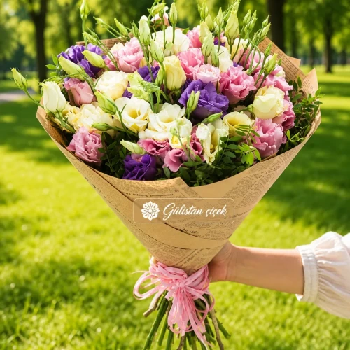 Karışık Lisianthus Buketi